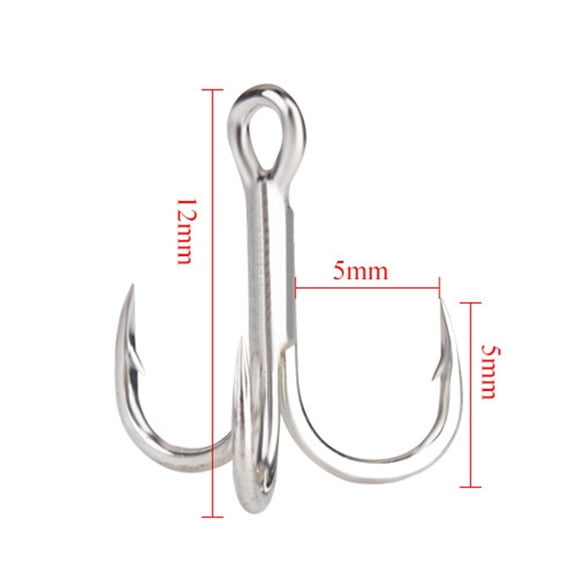 15/20pcs High Carbon Steel Treble triple Hook Antirust lure fishinghook