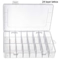 thumbnail image 1 of 15/24/36 Grids Plastic Organizer Box Craft Storage with Adjustable Dividers, Bead Organizer Container for Earrings Fishing Tackles Crafts, 1 of 1