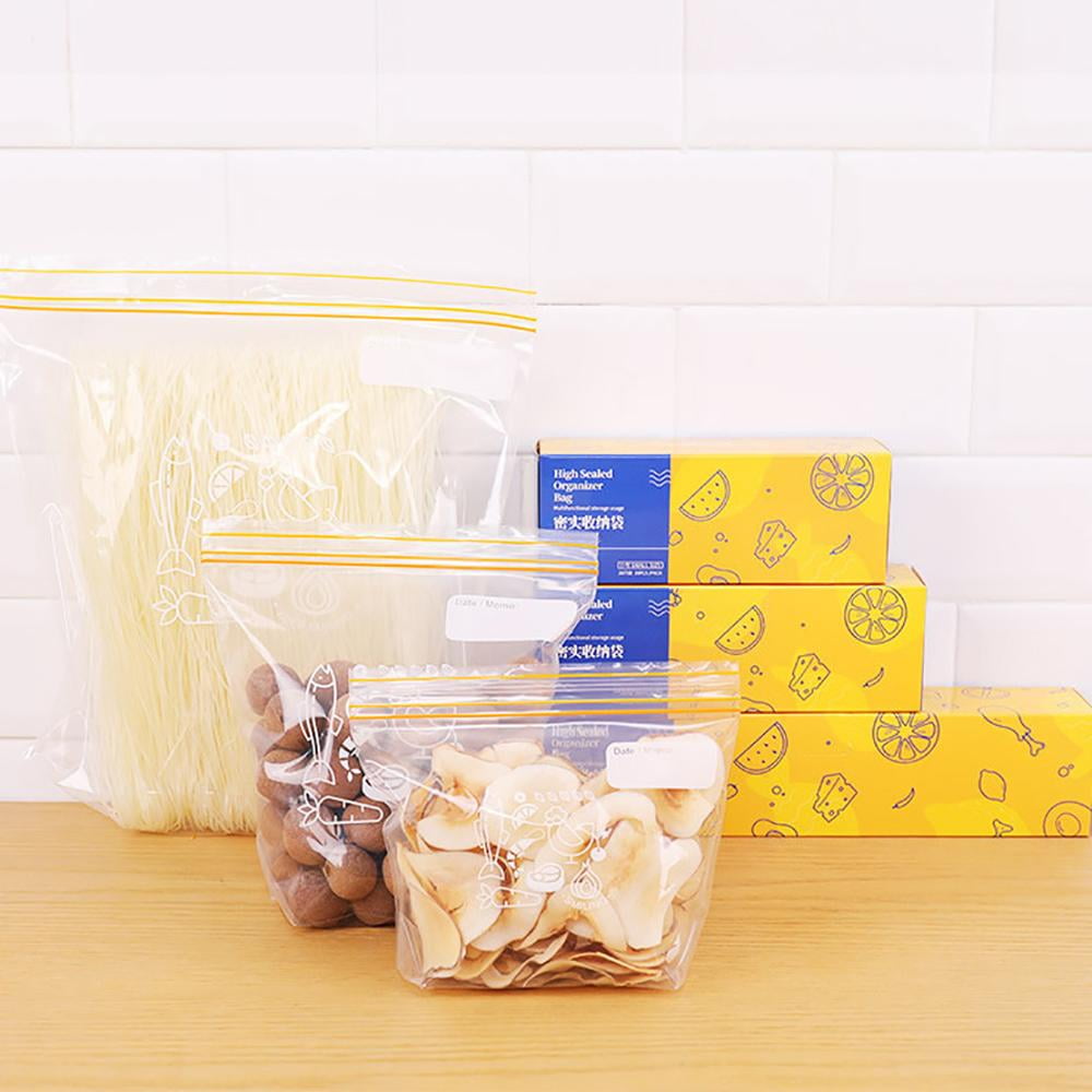 15 25 30PCS Reusable Silicone Food Bag Self sealing Ziplock Food Storage Bag Refrigerator Fresh Bags