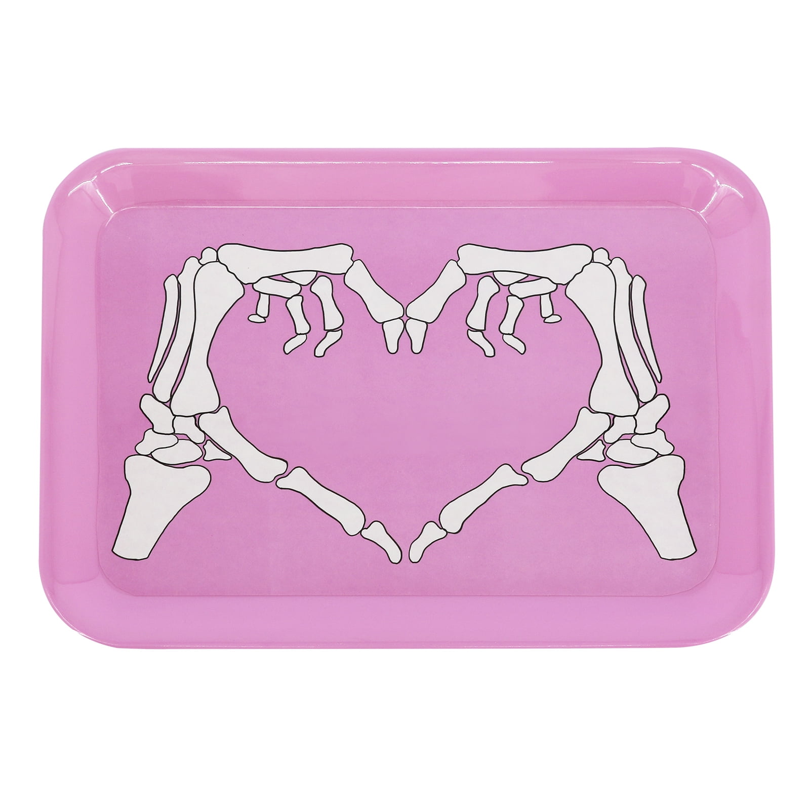 15.25" Pink Skeletal Hand Heart Melamine Tray by Ashland-Halloween Decorations for Home