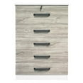 thumbnail image 1 of 15.25 x 31.5 x 47.5 in. Xia 5 Drawer Chest of Drawers - White & Gray Oak, 1 of 1