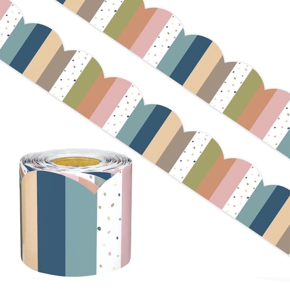 15.2m Bulletin Board Borders Colorful Border Trim Decorative Sticker Bulletin Border Trim for Classroom Decorations