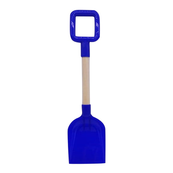 15.3" Blue Flat Head Beach Shovel for Sand Castle Building, Heavy Duty Durable Sand & Snow Shovel, Outdoor Beach Toys for Gardening and Family Fun Activities