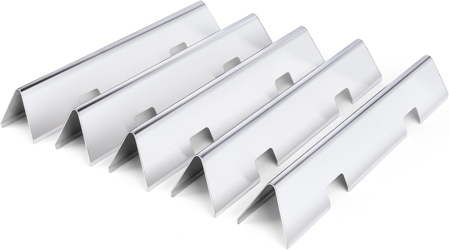 PETKAO Flavorizer Bars Für Weber Spirit II & I (5 Stück) – Porzellanemaillierter Ersatz Für 7636, 67046, 69797, 68843