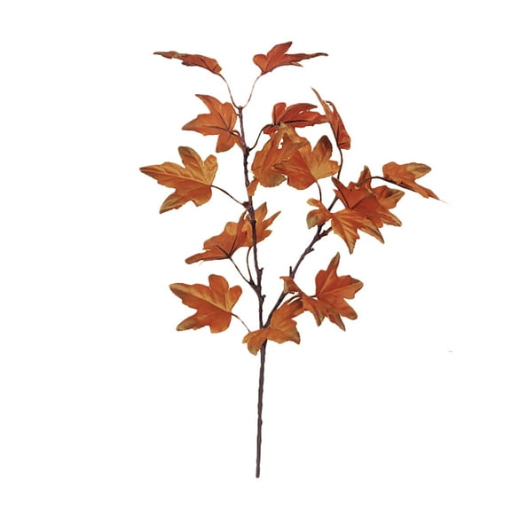 15.3 Inch Faux Maple Leaf Branches - 4 Pack Artificial Fall Greenery Stems for Thanksgiving, Halloween & Seasonal Home Decor