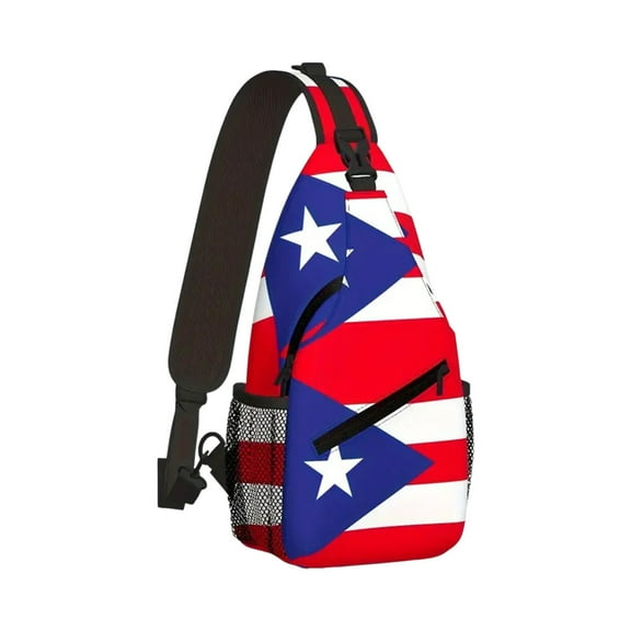 15.3" Independence Day Crossbody Bag - Nylon Hiking Backpack, 0.45lb Lightweight & Foldable for Travel/Commute