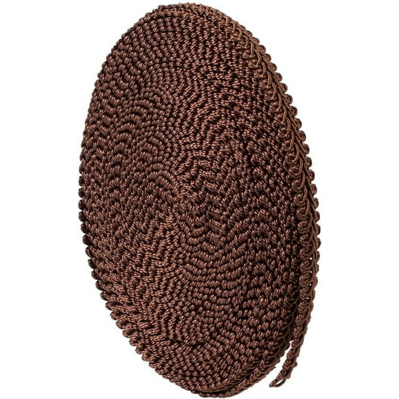 15.3 Yards Polyester Woven Gimp Trim 0.5 inch Wide Braid Lace Trim Centipede Decorated Lace Ribbon for Costume DIY Crafts Sewing Jewellery Making Home Decoration (Brown)