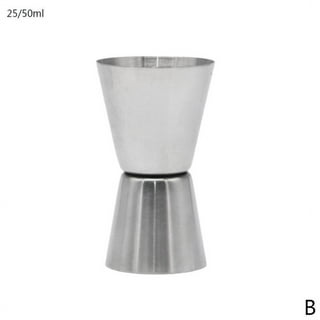 Steel Double Single Shot Measure Jigger Bar Cocktail Q5N3 Cup