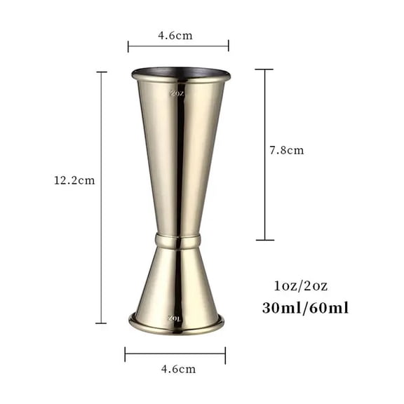 15/30ml or 30/60ml Dual Shot Stainless Steel Measure Cup Cocktail Shaker Drink Spirit Measure Jigger Kitchen Bar Barware Tools