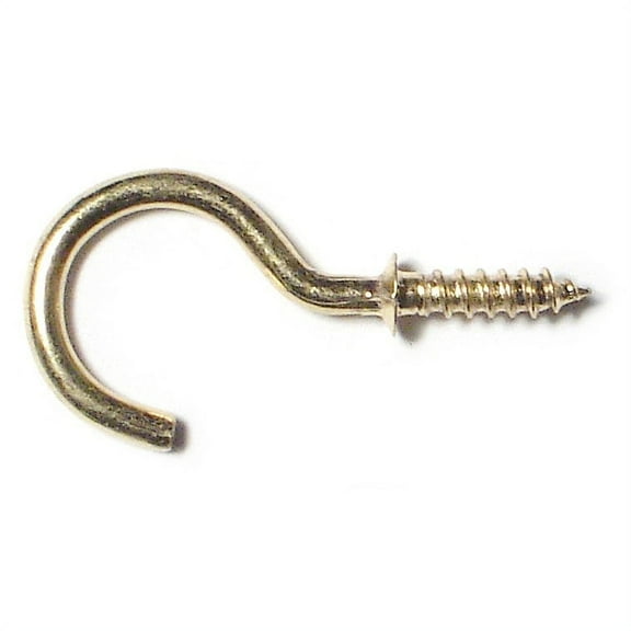 15/32" x 7/8" Brass Cup Hooks
