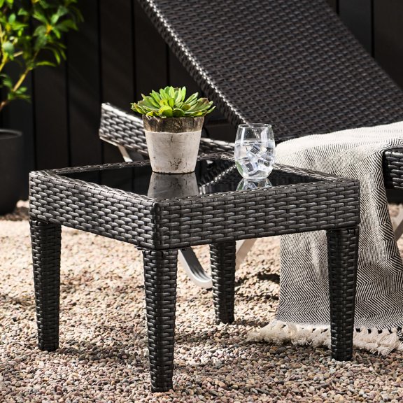 15.32lb Grey Side Table - Weatherproof Design - Outdoor Lounging - Perfect for Plant Pots