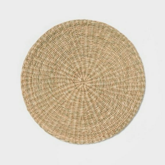 15" Round Woven Seagrass Charger Natural - Threshold