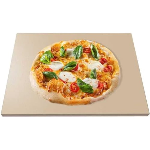 15"x12" Rectangular Pizza Stone for Oven, Grill & Camping, Cordierite Baking Stone with High Heat Resistance