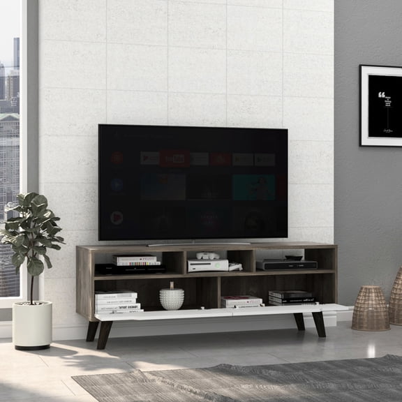 15.35in Deep TV Stand with Superior Top / Hold 50 - 59inch TVs in Small Spaces