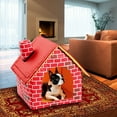 thumbnail image 1 of 15.35x15.94x17.32 Inch Foldable Dog House with Pet Bed Tent Design - Indoor Portable Kennel for Small Pets with Non-Slip Bottom, 1 of 8