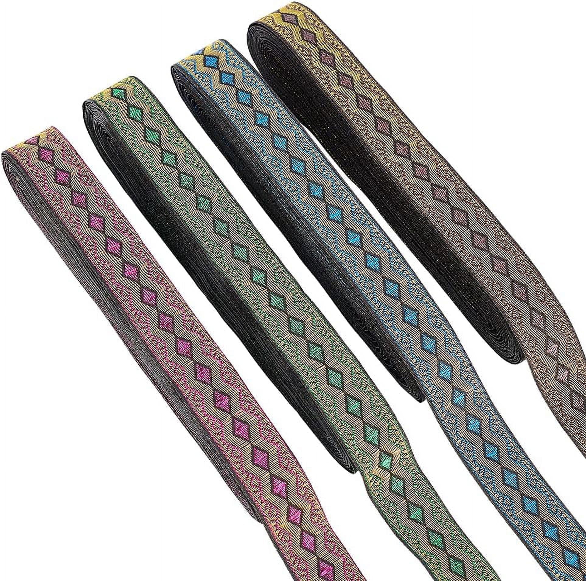 15.3Yards Jacquard Ribbon Trim Vintage Embroidered Polyester Ribbons ...