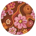thumbnail image 1 of 15.3in Round Cushion Is Not Easy To Fade, Not Easy To Deform, Durable And Breathable Four Seasons Universal Super Soft Memory Cotton Cushion Retro Groovy Flowers Pattern (9), 1 of 8