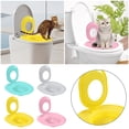thumbnail image 1 of 15.4" Cat Toilet Training Kit Reusable Potty Seat Trainer Removable Washable Litter Training System for Indoor Household Cat Toilet Habit Building Blue, 1 of 5
