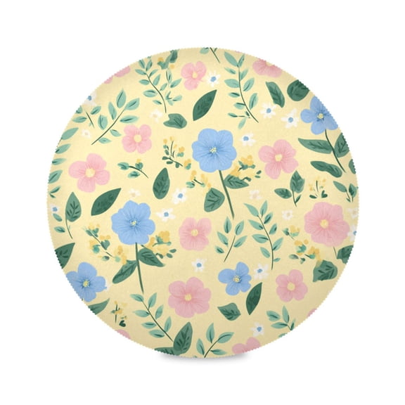 15.4 Inch Round Placemats Set of 1 Washable Heat Resistant Placemats for Dining Table Kitchen Decoration Sweet Buttercup Floral Bloom