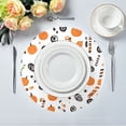 thumbnail image 1 of 15.4" Round Placemat Set of 1 Polyester Fabric Place Mats Non-Slip Dining Kitchen Table Mats for Kitchen Party Decor Halloween Cute Candy, 1 of 5