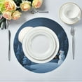 thumbnail image 1 of 15.4" Round Placemat Set of 1 Polyester Fabric Place Mats Non-Slip Dining Kitchen Table Mats for Kitchen Party Decor Mysterious Christmas Night Scene, 1 of 5