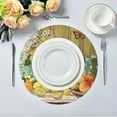 thumbnail image 1 of 15.4" Round Placemat Set of 1 Polyester Fabric Place Mats Non-Slip Dining Kitchen Table Mats for Kitchen Party Decor Vase and Fruit Pattern, 1 of 5