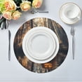 thumbnail image 1 of 15.4" Round Placemat Set of 4 Polyester Fabric Place Mats Non-Slip Dining Kitchen Table Mats for Kitchen Party Decor A Beautiful Autumn Forest, 1 of 5