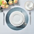thumbnail image 1 of 15.4" Round Placemat Set of 4 Polyester Fabric Place Mats Non-Slip Dining Kitchen Table Mats for Kitchen Party Decor Christmas Tree with Lights, 1 of 5
