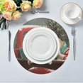 thumbnail image 1 of 15.4" Round Placemat Set of 4 Polyester Fabric Place Mats Non-Slip Dining Kitchen Table Mats for Kitchen Party Decor Cute Dog and Red Truck, 1 of 5