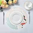 thumbnail image 1 of 15.4" Round Placemat Set of 4 Polyester Fabric Place Mats Non-Slip Dining Kitchen Table Mats for Kitchen Party Decor Snowman, 1 of 5