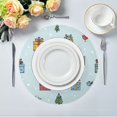 thumbnail image 1 of 15.4" Round Placemat Set of 6 Polyester Fabric Place Mats Non-Slip Dining Kitchen Table Mats for Kitchen Party Decor Gifts and Birds, 1 of 5