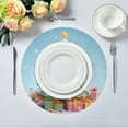 thumbnail image 1 of 15.4" Round Placemat Set of 6 Polyester Fabric Place Mats Non-Slip Dining Kitchen Table Mats for Kitchen Party Decor Lollipops Christmas Tree, 1 of 5