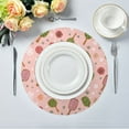 thumbnail image 1 of 15.4" Round Placemat Set of 6 Polyester Fabric Place Mats Non-Slip Dining Kitchen Table Mats for Kitchen Party Decor Snowflake Racket Pattern, 1 of 5