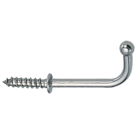 15.4 lbs Hook-Threaded Wire Screw, Poly Stainless Steel