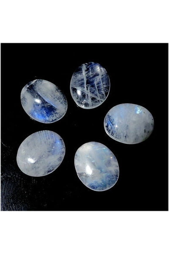 15.40Cts. Wholesale Lot Blue Flashy White Rainbow Oval Jewelry Making A24-514