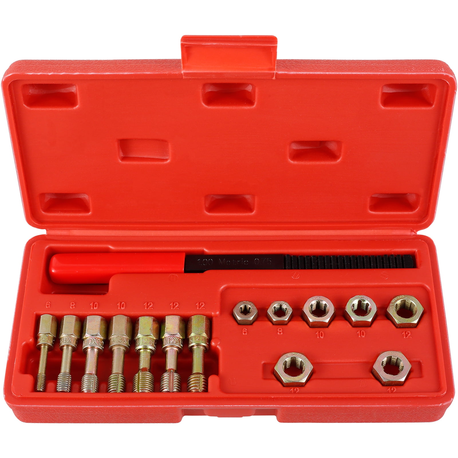 15/42Pcs Thread Restorer Kit Carbon Steel Car Rethreading Repair Tool ...