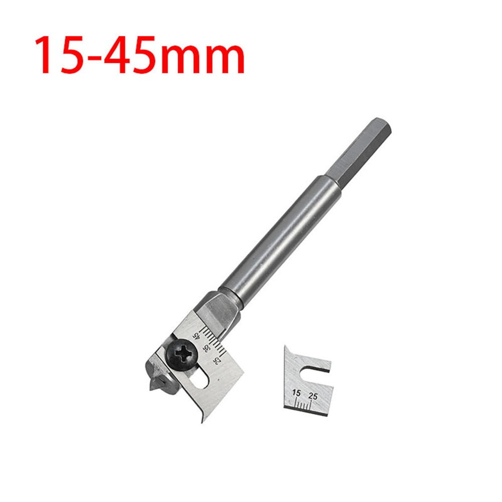 15-45mm 22-75mm Adjustable Spade Bit Tool Flat Woodworking Drill Bits ...