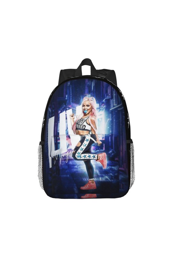 15.4in Liv Wres-Tler Mor-,ga Backpacks Cute Laptop bag Cartoon Bags Bookbag Daypack Outdoor Travel