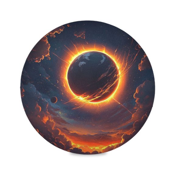 15.4inch Round Placemats, DIY Printing Design, Suitable for Kitchen, Table Party Decoration Ball