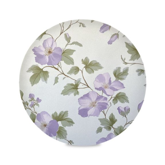 15.4inch Round Placemats, DIY Printing Design, Suitable for Kitchen, Table Party Decoration Floral Pattern