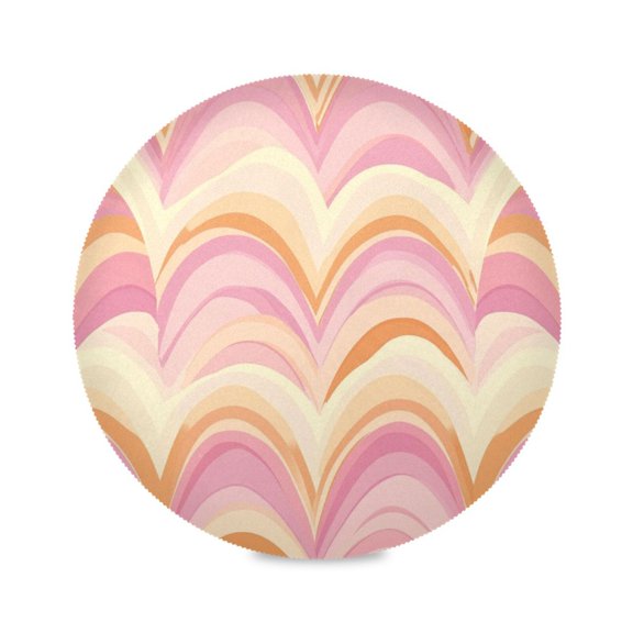 15.4inch Round Placemats, DIY Printing Design, Suitable for Kitchen, Table Party Decoration Hearts