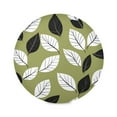 thumbnail image 1 of 15.4inch Round Placemats, DIY Printing Design, Suitable for Kitchen, Table Party Decoration Leaf, 1 of 7