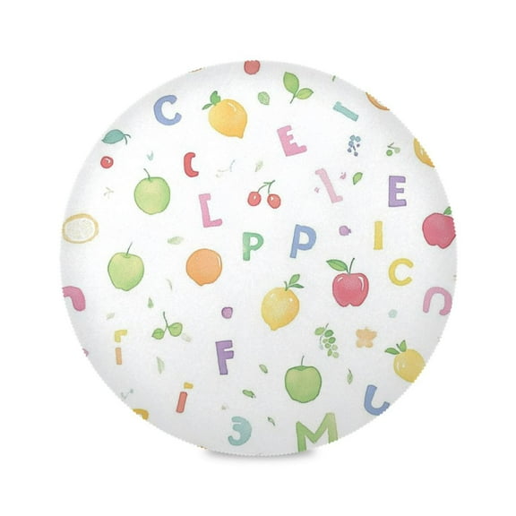 15.4inch Round Placemats, DIY Printing Design, Suitable for Kitchen, Table Party Decoration Letters