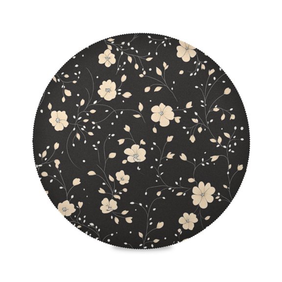 15.4inch Round Placemats, DIY Printing Design, Suitable for Kitchen, Table Party Decoration Many Small Flowers