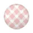 thumbnail image 1 of 15.4inch Round Placemats, DIY Printing Design, Suitable for Kitchen, Table Party Decoration Pink Gingham Pattern, 1 of 7