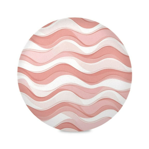 15.4inch Round Placemats, DIY Printing Design, Suitable for Kitchen, Table Party Decoration Pink
