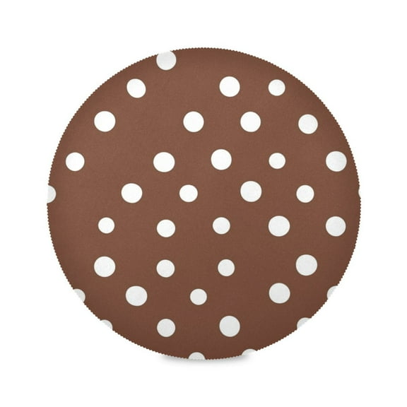15.4inch Round Placemats, DIY Printing Design, Suitable for Kitchen, Table Party Decoration Polka Dots