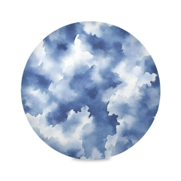 15.4inch Round Placemats, DIY Printing Design, Suitable for Kitchen, Table Party Decoration Seamless Pattern