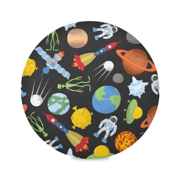 15.4inch Round Placemats, DIY Printing Design, Suitable for Kitchen, Table Party Decoration Space Elements