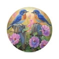 thumbnail image 1 of 15.4inch Round Placemats, DIY Printing Design, Suitable for Kitchen, Table Party Decoration Two Blue Birds, 1 of 7